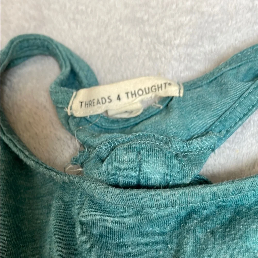 Threads 4 Thought Turquoise Tank Top - Picture 2 of 7